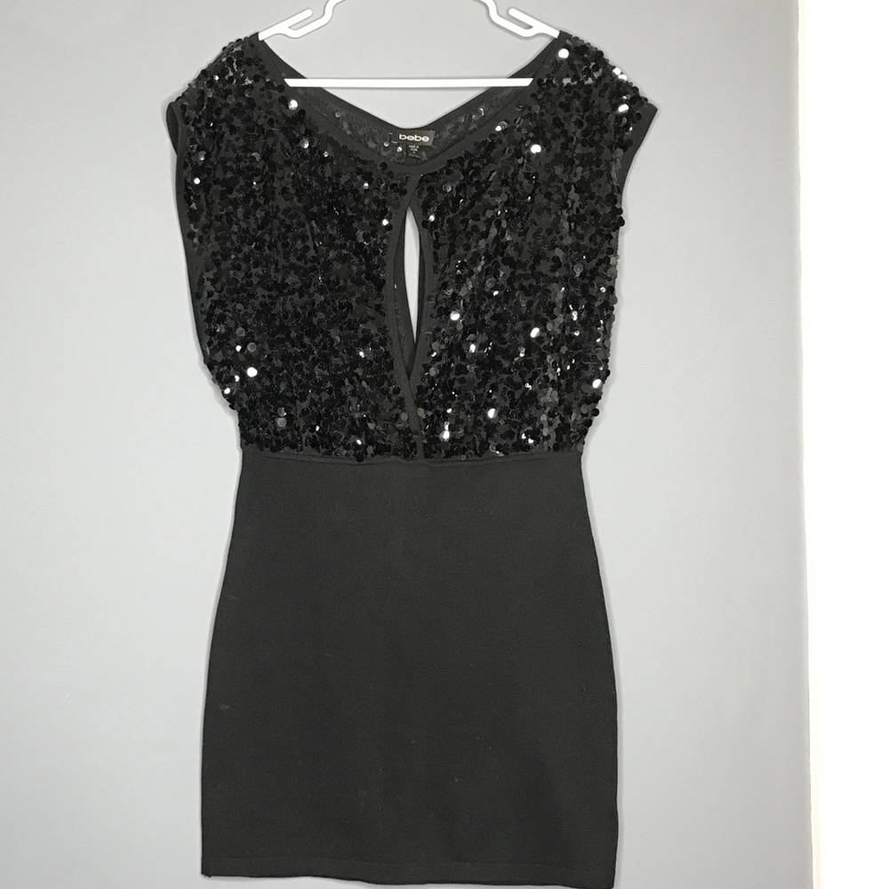Black cocktail Bebe dress